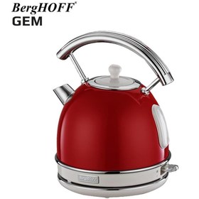 Resim Berghoff Gem Retro 1.7 Litre Kırmızı Yuvarlak Su Isıtıcısı 