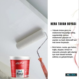 Resim PMR Pamir Boya Tavan Boyası Beyaz 3.5Kg-Su Bazlı Dekoratif Tam Mat 