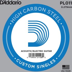 Resim D'Addario PL011 Plain Steel Elektro ve Akustik Gitar Tek Tel (11) 
