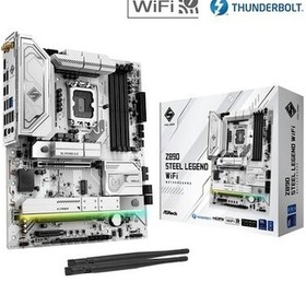Resim Asrock Z890 Steel Legend Wifi Atx Anakart Intel Lga1851, Ddr5, Gen5 M.2 Ssd, 8k 60hz Hdmı, Wifi 7 Anakart 