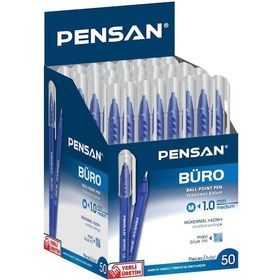 Resim Pensan 2270 Büro 1 MM Tükenmez Kalem 50'li Mavi Siyah Kırmızı Seçenekli 