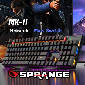 Resim Sprange Mk-11 Mekanik Gaming Klavye - Blue Switch - RGB Aydınlatmalı -Kablolu 