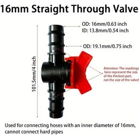 Resim Willowhaven 2 Adet 16mm Hortum Vana Sulama Ve Akvaryum İçin İnline Küresel Vana 