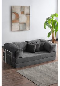 Resim Legom Stil Aktivite Koltuğu Yatak Olabilen Çok Amaçlı Kanepe Antrasit Antrasit 