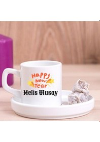 Resim Kişiye Özel Yeni Yıl Hediyesi Türk Kahvesi Fincanı 