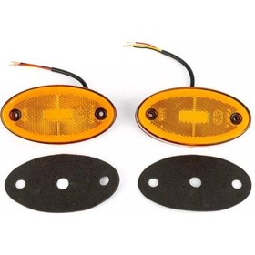 Resim Ahmet Otomotiv Neon Model Ledli Oval Yan Lamba 12v-24v Sarı Renk 