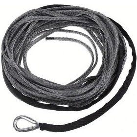 Resim Xuweiwei 6mm X 590.55inch Gray 15m Ağır Hizmet Sentetik Çekme Halatı 7700lbs Kopma Dayanımı 