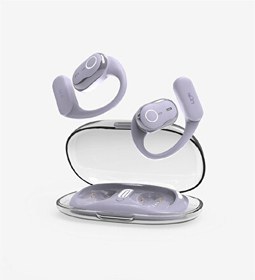 Resim Linktech S35 Spor Kancalı Kemik İletimli Enc Mor Bluetooth Kulaklık 