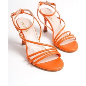 Resim Mubiano Mbhrn520-orj Kadın Arkası Açık Yüksek Oranj Topuklu Sandalet Oranj 