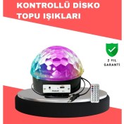 Resim Çok Renkli LED Masaüstü Disko Topu Parti Aydınlatma Cihazı 