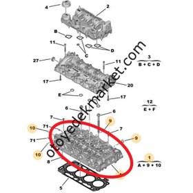 Resim Opel Astra (2022-2024) 1.5 Dizel Silindir Kapağı (Orijinal) 