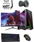 Resim IZOLY Z90rx44 Plus I5-10400f 16gb 512gb M.2 Nvme Rx580 8gb Gddr5 24"100hz Oyuncu Masaüstü Bilgisayarı 