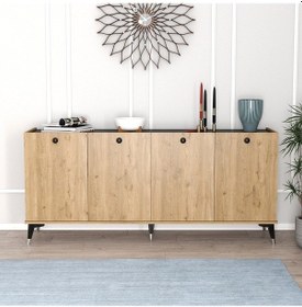 Resim Moxenmobilya Moxen Mk2 Mira Konsol Sepet-Bendir/Mermer Desenli 