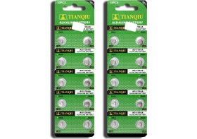 Resim Tıanqıu AG1/LR621H/364A Alkalin Pil 20 Paket 200 Adet 