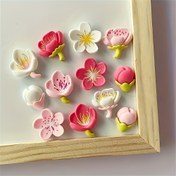 Resim 10 adet Bahar Pembe Şeftali Çiçeği Akrilik Buzdolabı Mıknatısları - Canlı Çiçek Desenli Oval Dekoratif Manyetik Klipsler, Kompakt Boyut (<31.7mm) Mutfak, Buzdolabı & Ev Dekoru için, Mevsimlik Hediye Fikri, Mutfak Aksesuarları, Zarif Düzenleme, Gerçekçi Dokusu, Detaylı İşçilik 