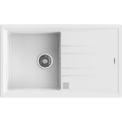 Resim Teka STONE 50 B-TG WHITE Ankastre Kumanda Sifonlu Granit Eviye Beyaz 86 cm 115330026 