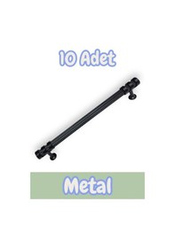 Resim Çizgili Nesli Alüminyum Metal Lüks Modern Mobilya Çekmece Mutfak Dolabı Kulpu Siyah 128mm 10 Adet Siyah 