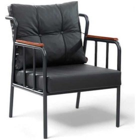 Resim Ofis, Büro Deri Metal Koltuk Ve Berjeri - 1 Adet Siyah 