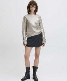 Resim Kadin Metalik Görünümlü Kazak - Silvia - 12285405 Silver 