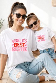 Resim genosha Anne Kız 100% Pamuk T-shirt Mama Mini Mother Daughter TEKLİ FİYAT 