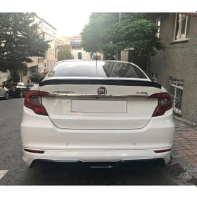 Resim Fiat Egea Spoiler Parlak Siyah Plastik Spoyler 