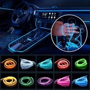 Resim 5.0 metre araba iç aksesuar atmosfer lambası EL soğuk ışık hattı USB DIY Dekoratif Araç Kontrol Paneli Konsol Otomobil LED Ortam Işığı Halloween, Araba, Yatak Odası, Oturma Odası, Parti, Pilsiz 