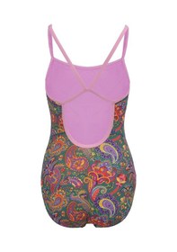 Resim Slazenger Thinstrap Kadın Yüzücü Yeşil / Pembe Mayo 