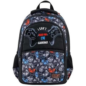 Resim Muggle Okul Çantası Game Over Siyah Mu-9383 