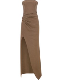 Resim Stacy Linen Dress in Mocha - 34 