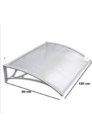 Resim SUNDURMAGROSS Kapı Pencere Üstü Pratik Sundurma 120 X 60 cm Gri 