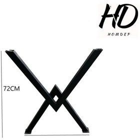 Resim Homdep Masa Sehpa Ayağı X Model Ayak Siyah 