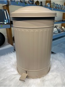 Resim emir home shop Lüx Ferforje Yanmaz Jumbo Mega Boy Metal Pedallı Mutfak Banyo Dış Mekan Çöp Kovası 