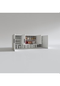 Resim Kenzlife hazır mutfak acus22 byz 060*150*22 mutfak banyo dolabı kapaklı raflı 