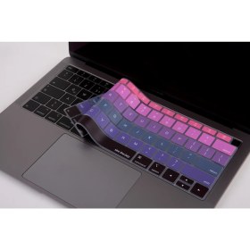 Resim McStorey Laptop Macbook Air Klavye Koruyucu US(ABD) İngilizce Harf Baskılı A1932 ile Uyumlu Ombre 