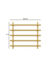 Resim Gold Metal Nihale Tezgah Üstü Tencere & Çaydanlık Altlığı, Isıya Dayanıklı Kaymaz Tabanlı Altın 