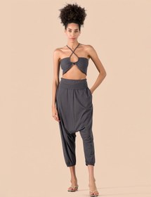 Resim Baggy Şalvar Yoga Pantolonu Antrasit - S/M 