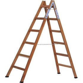 Resim Buse 6 Basamaklı A Tipi Katlanır Gürgen Ahşap Merdiven 200cm 