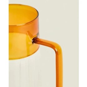 Resim Uslucan Alışveriş Turuncu Detaylı Cam Sürahi 1600 ml 