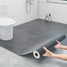 Resim Kaplamalı ve Yapışkan Siyah Zemin Karoları - Mutfak, Banyo, Yatak Odası ve Oturma Odası Yenileme için Dayanıklı, Çıkarılabilir PVC Etiketler - Sıçrama Geçirmez, Evcil Hayvan Hasar Onarım, Ev Dekoru, Yüksek Kaliteli Banyo Zemin Karoları 