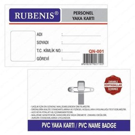 Resim Rubenis 50' Li Personel Yaka Kartı (1-QN-001) 