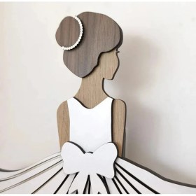 Resim Meta Design Ahşap Balerin Model Duvar Lambası 