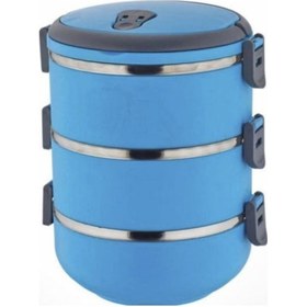 Resim Mobgift Freshbox 3 Katlı Sefer Tası Yemek Termosu Mavi N1125162 Çok Renkli 