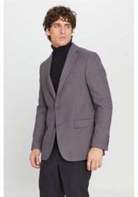 Resim AC&Co / Altınyıldız Classics Erkek Antrasıt Slim Fit Dar Kesim Mono Yaka Kapak Cepli Blazer Ceket Antrasıt 