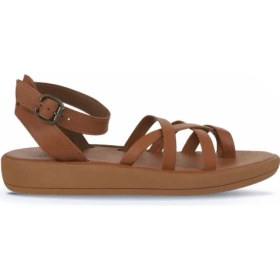 Resim Bueno Shoes Taba Koyu Deri Kadın Parmak Arası Sandalet 01WY2315 01WY2315 