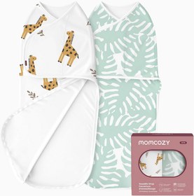 Resim Bebek Kundağı 0-3 Ay Bambu Viskon 2’li Set - Blue-Green 