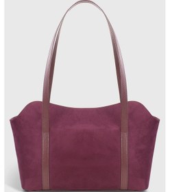 Resim Süet Bordo Kapaklı Bowling Omuz Çantası 270 Süet Bordo 