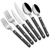 Resim Comida Çatal Kaşık Bıçak Takımı Siyah 36 Parça 