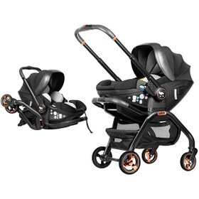 Resim Merkür Bebe Onyx 2'si 1 Arada Oto Koltuğu Bebek Arabası Siyah 