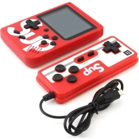 Resim Çift Kol 400 Nostalji Oyunlu Mini Atari Kırmızı Oyun Konsolu 