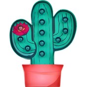 Resim Mufunye Çocuk Odası Yeşil Cactus Desenli Evsel Dekoratif Akşam Lambası - Çevre Dostu Kağıt Malzeme İle Rahat Isık Diğer 